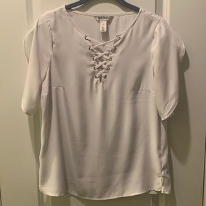 White House Black Market, white blouse, size small
